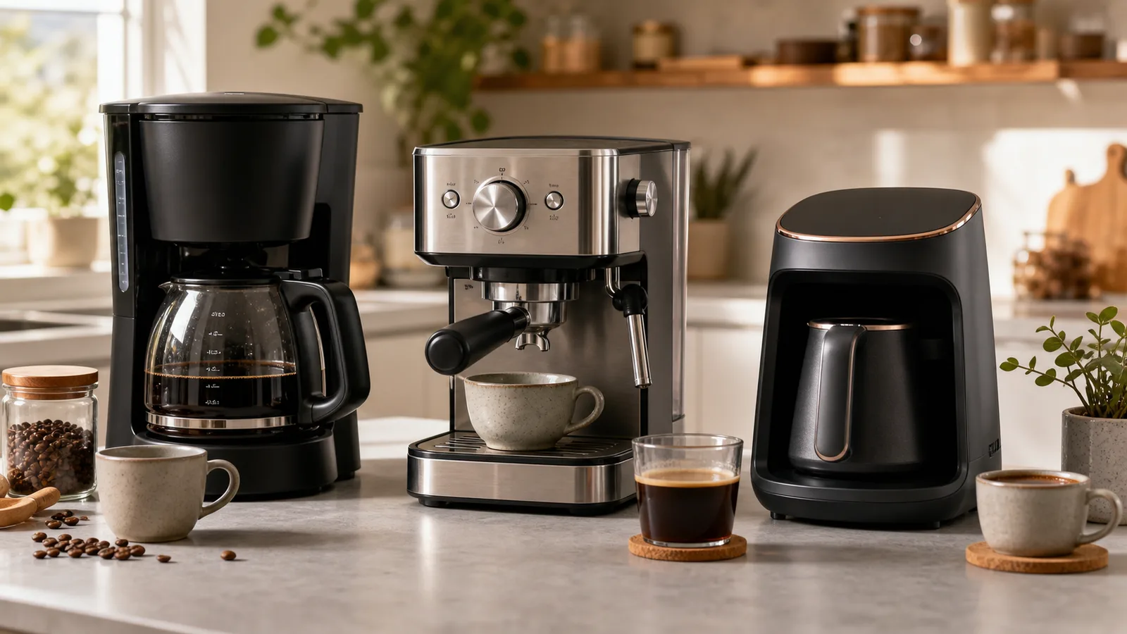 Filtre kahve makinesi, espresso makinesi ve Türk kahvesi makinesi karşılaştırması
